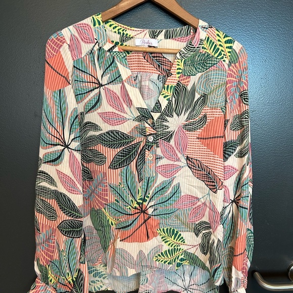 Parker NWOT silk blouse beautiful XS delicate and beautiful detail!! - Picture 2 of 11